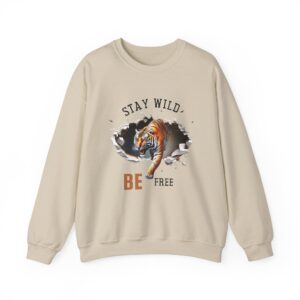 Stay Wild Tiger Sweatshirt: Unisex Cozy Streetwear