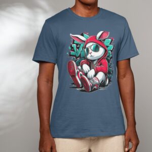 Chill Bunny Graphic T-Shirt: Unisex Ring-Spun Cotton Tee