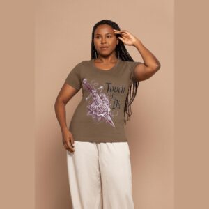 Gothic Rose Graphic Tee, Touch Her and Die Unisex T-Shirt, Edgy Gift, Casual Streetwear, Dark Aesthetic, Occasional Wear